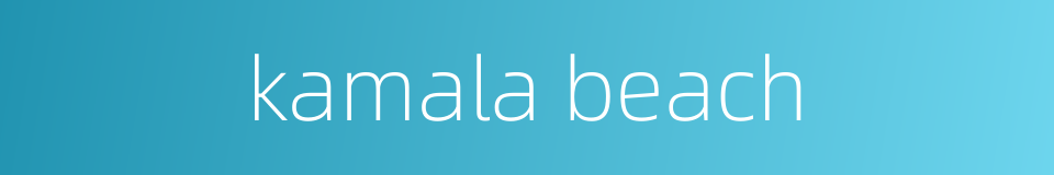 kamala beach的同义词