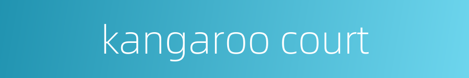 kangaroo court的同义词