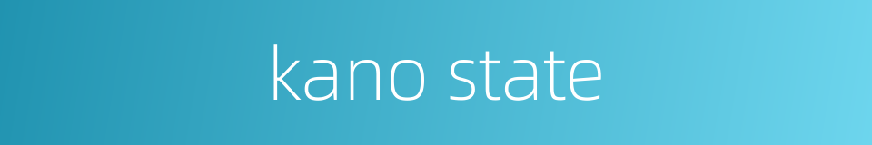 kano state的同义词