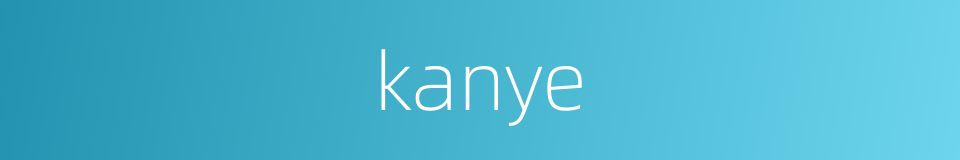 kanye的同义词