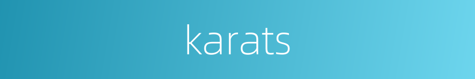 karats的同义词