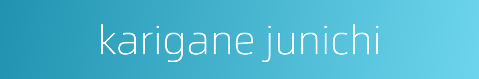 karigane junichi的同义词