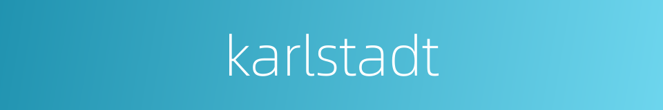 karlstadt的同义词
