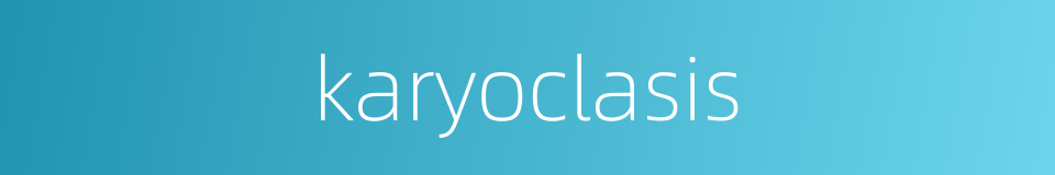 karyoclasis的同义词