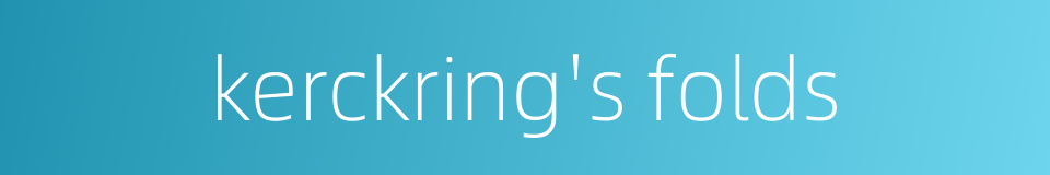 kerckring's folds的同义词