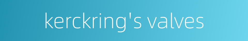 kerckring's valves的同义词