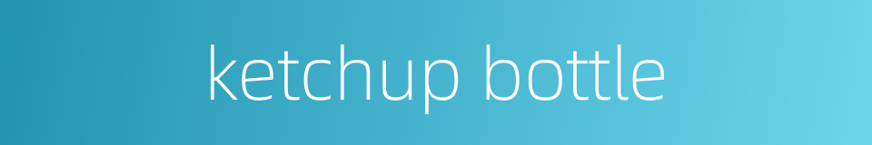 ketchup bottle的同义词