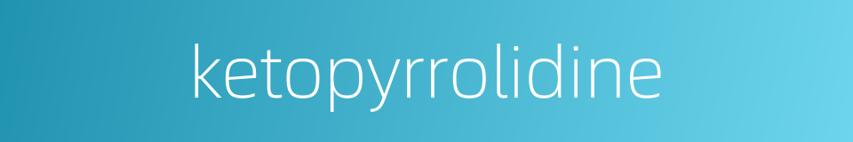 ketopyrrolidine的同义词