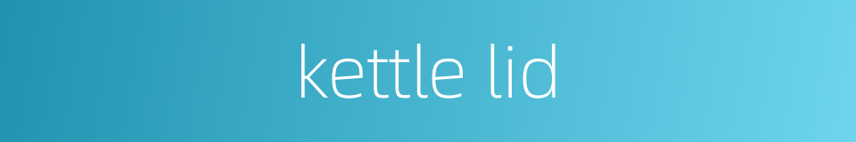 kettle lid的同义词