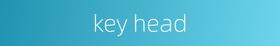 key head的同义词