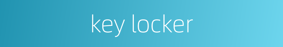 key locker的同义词