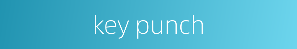 key punch的同义词