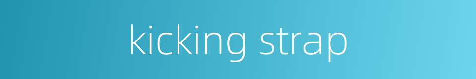 kicking strap的同义词