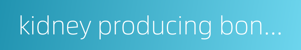 kidney producing bone marrow的同义词