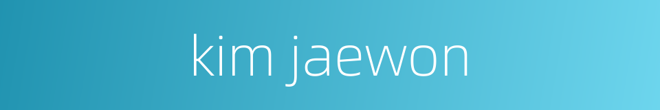 kim jaewon的同义词