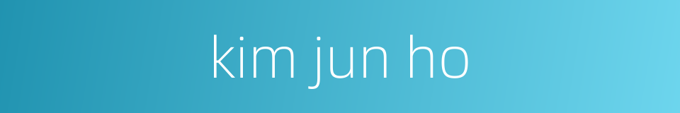 kim jun ho的同义词