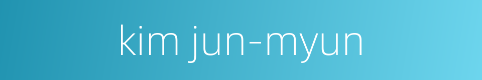 kim jun-myun的同义词
