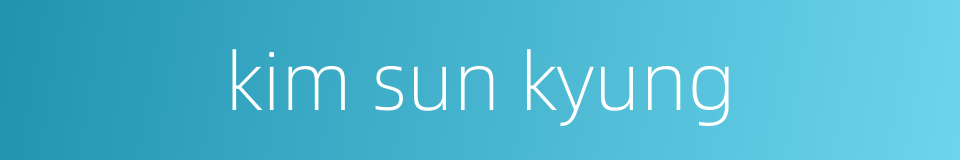 kim sun kyung的同义词