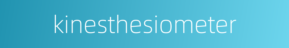kinesthesiometer的同义词