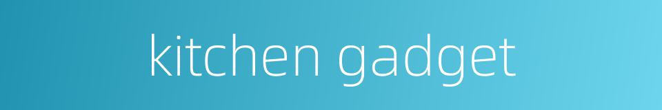 kitchen gadget的同义词