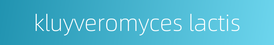 kluyveromyces lactis的同义词