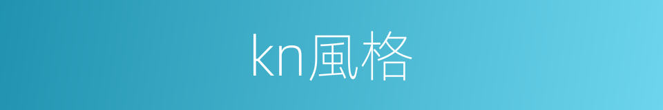 kn風格的同義詞