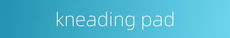 kneading pad的同义词