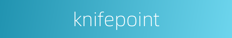 knifepoint的同义词