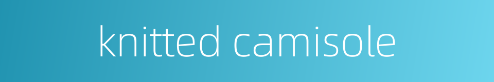 knitted camisole的同义词