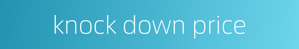 knock down price的同义词