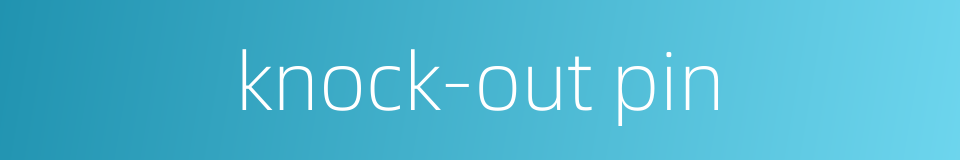 knock-out pin的同义词