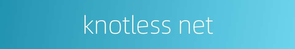 knotless net的同义词