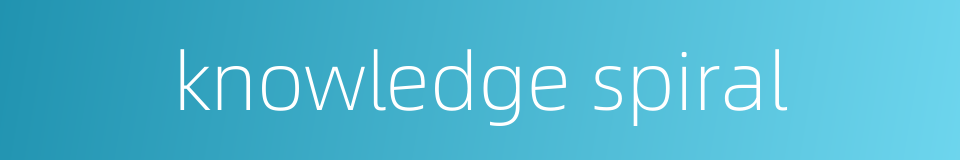 knowledge spiral的同义词