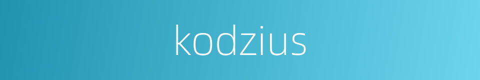 kodzius的同义词