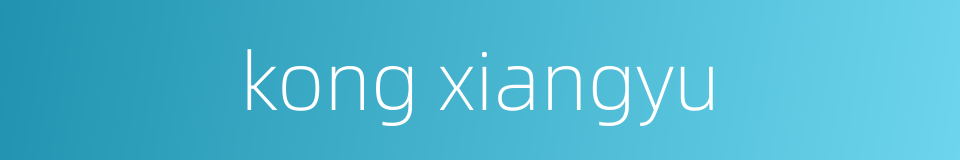 kong xiangyu的同义词