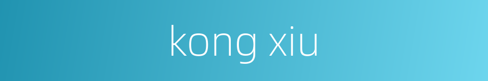kong xiu的同义词