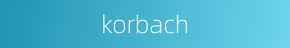 korbach的同义词