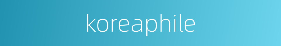 koreaphile的同义词