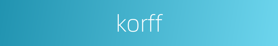 korff的同义词