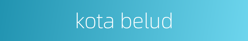 kota belud的同义词