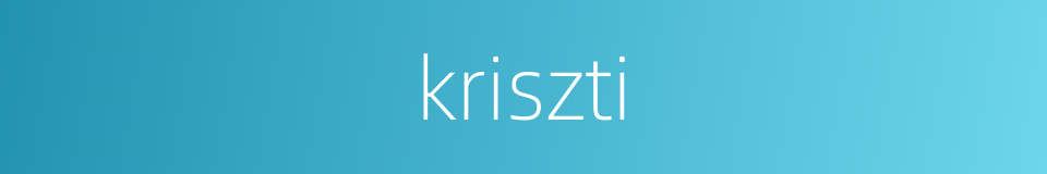 kriszti的同义词