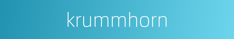 krummhorn的同义词