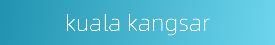 kuala kangsar的同义词