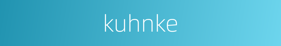 kuhnke的同义词