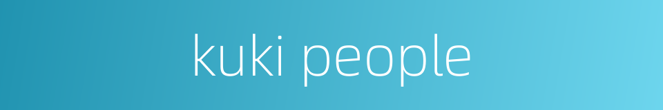 kuki people的同义词