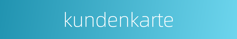 kundenkarte的同义词