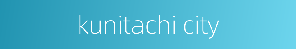 kunitachi city的同义词