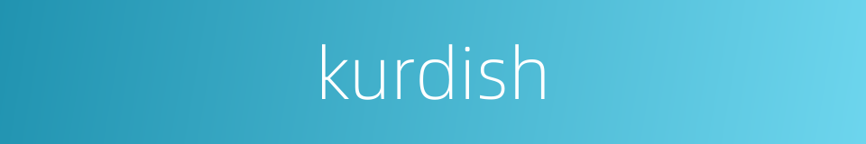 kurdish的意思