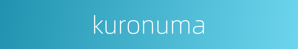 kuronuma的同义词