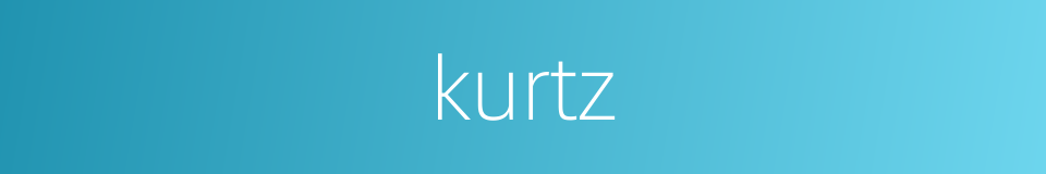kurtz的同义词